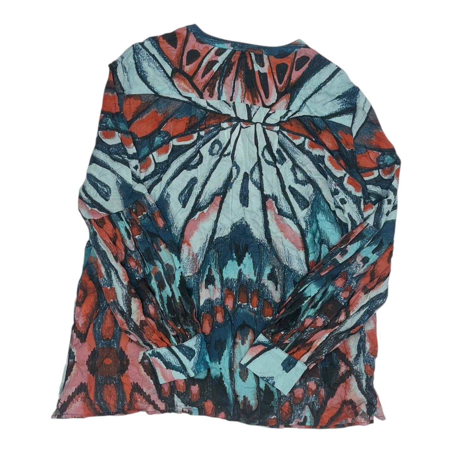 Blouse Ls By Chicos In Blue, Size:L