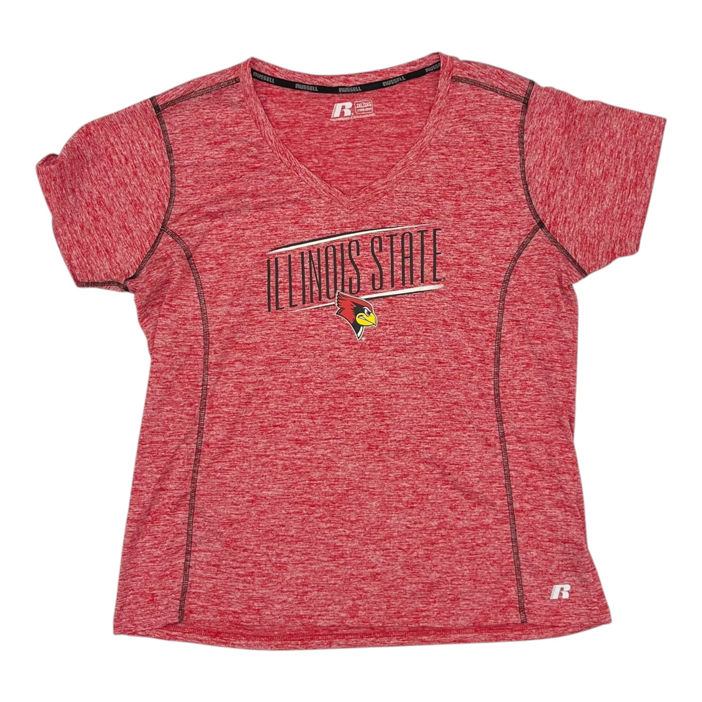 Athletic Top Ss By Russel Athletic In Red, Size:2X