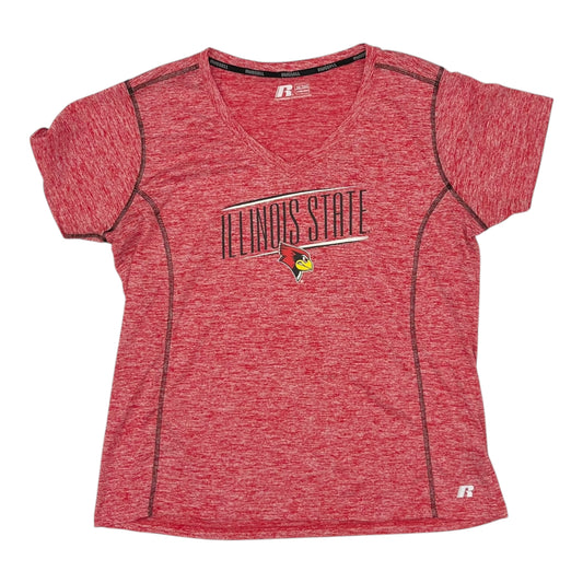 Athletic Top Ss By Russel Athletic In Red, Size:2X