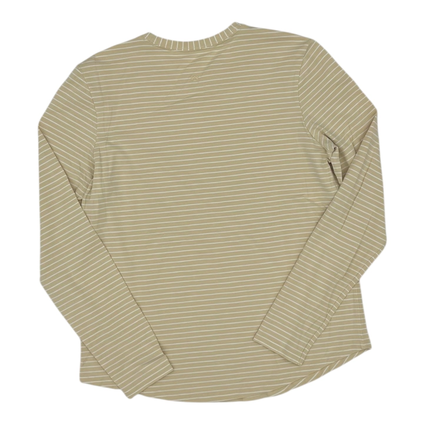Athletic Top Ls Crewneck By Lululemon In Tan, Size:L