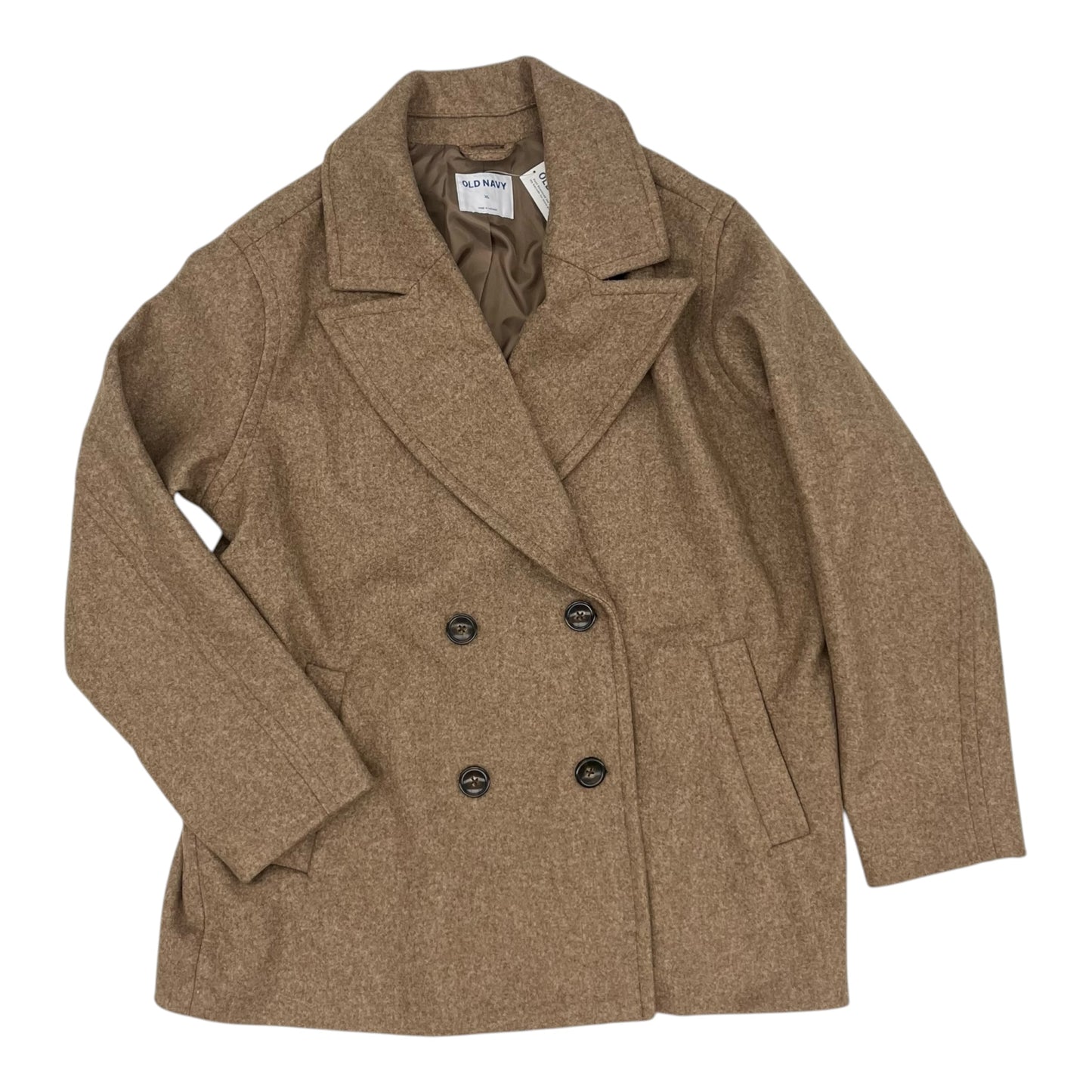 Coat Peacoat By Old Navy In Tan, Size:Xl