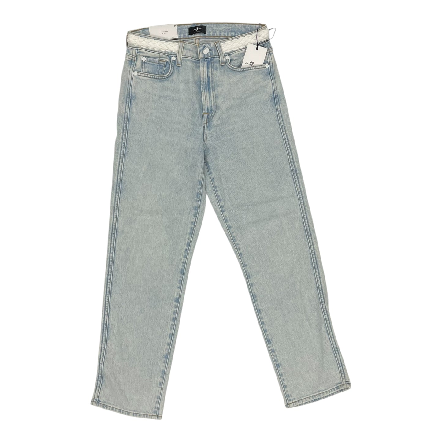 Jeans Straight By 7 For All Mankind In Blue Denim, Size:4