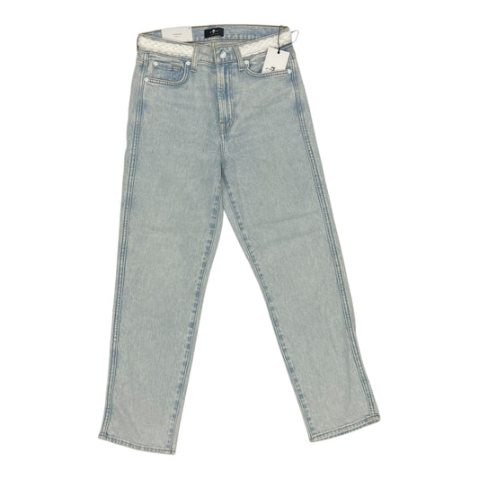 Jeans Straight By 7 For All Mankind In Blue Denim, Size:4