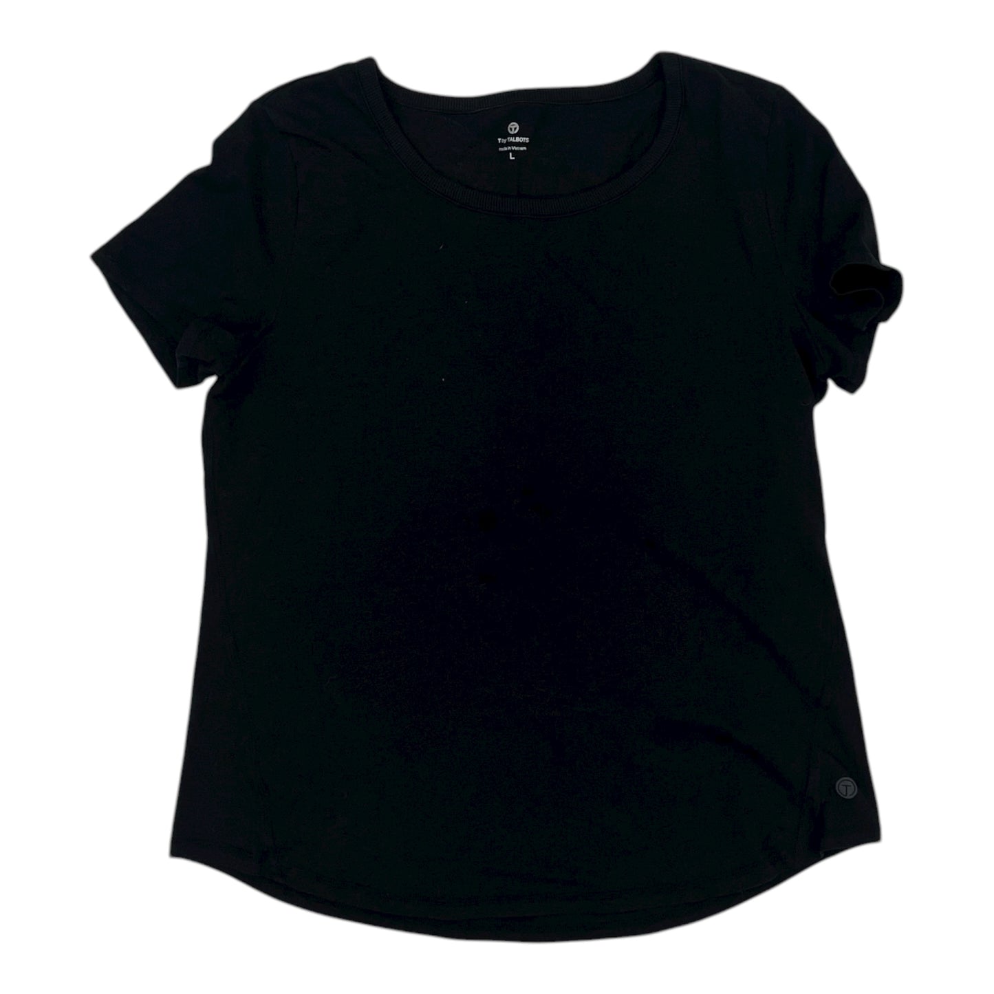 Top Ss Basic By Talbots In Black, Size:L