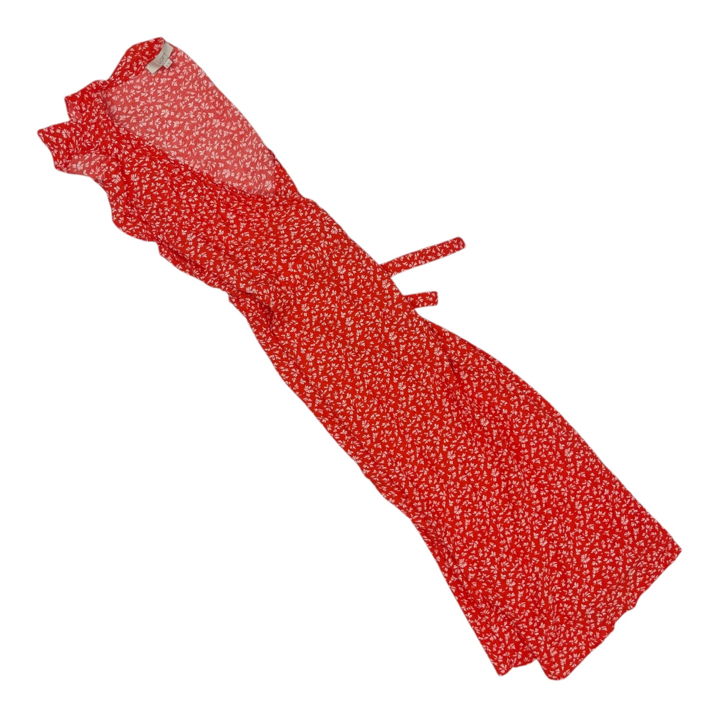 Dress Casual Midi By Loft In Red & White, Size:Xl