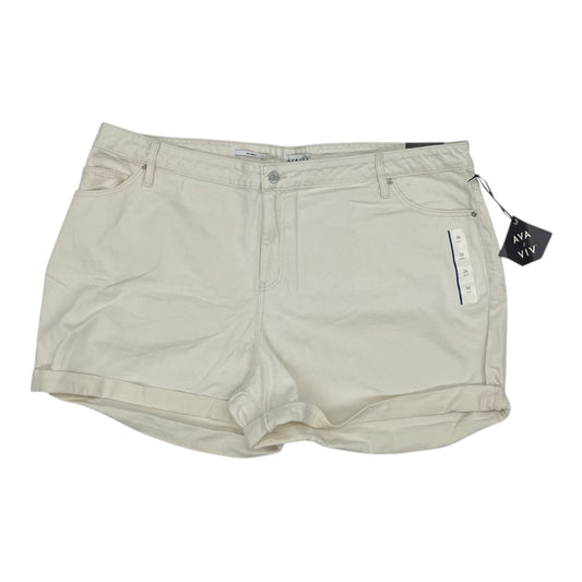 Shorts By Ava & Viv In Cream Denim, Size:26