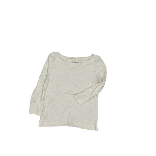 Top 3/4 Sleeve By Loft In Cream, Size:S