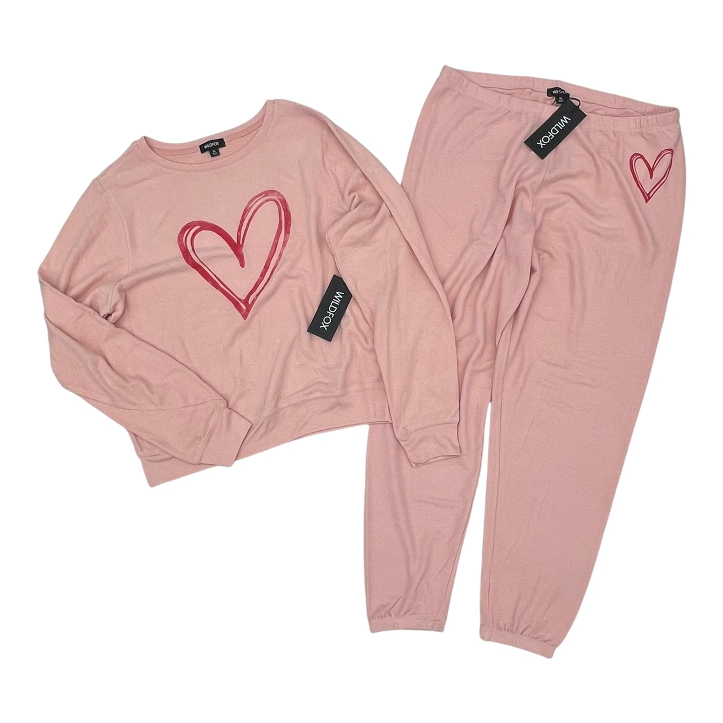 Lounge Set Pants By Wildfox In Pink, Size:Xl