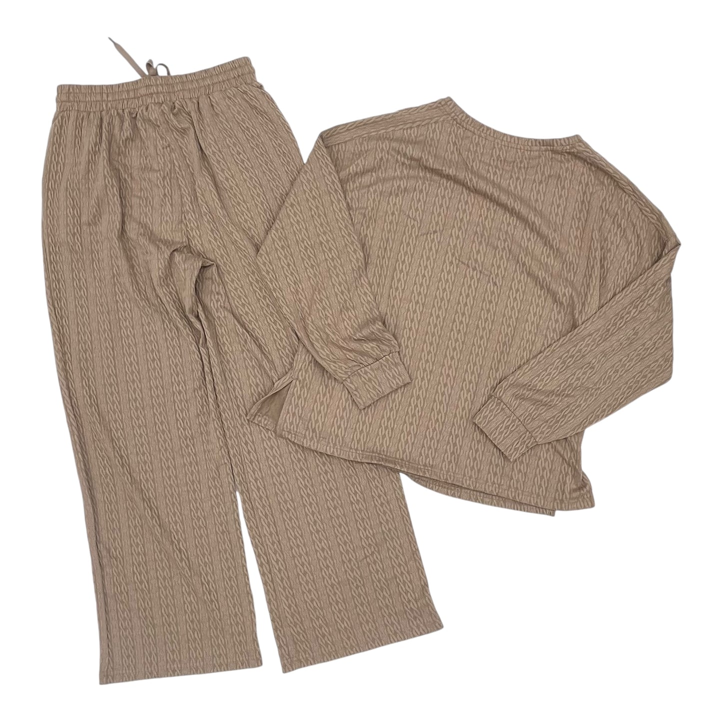 Pants Set 2Pc By Clothes Mentor In Tan, Size:M