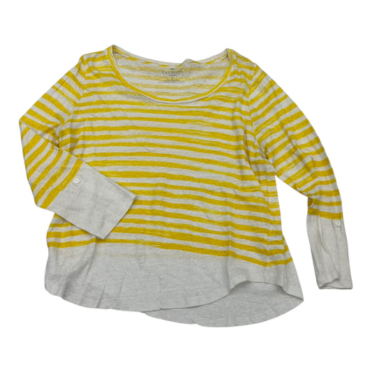 Top 3/4 Sleeve By Talbots In Yellow, Size:Lp