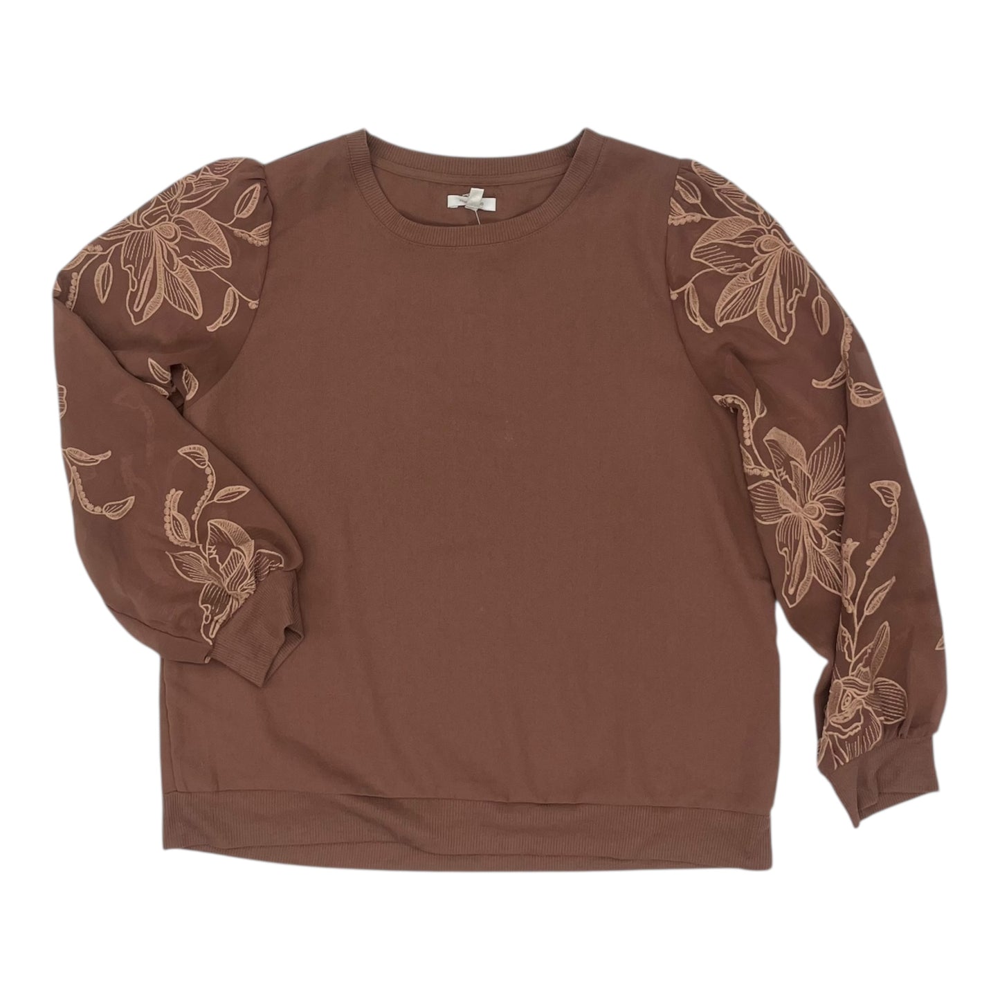 Blouse Ls By Maurices In Brown, Size:L