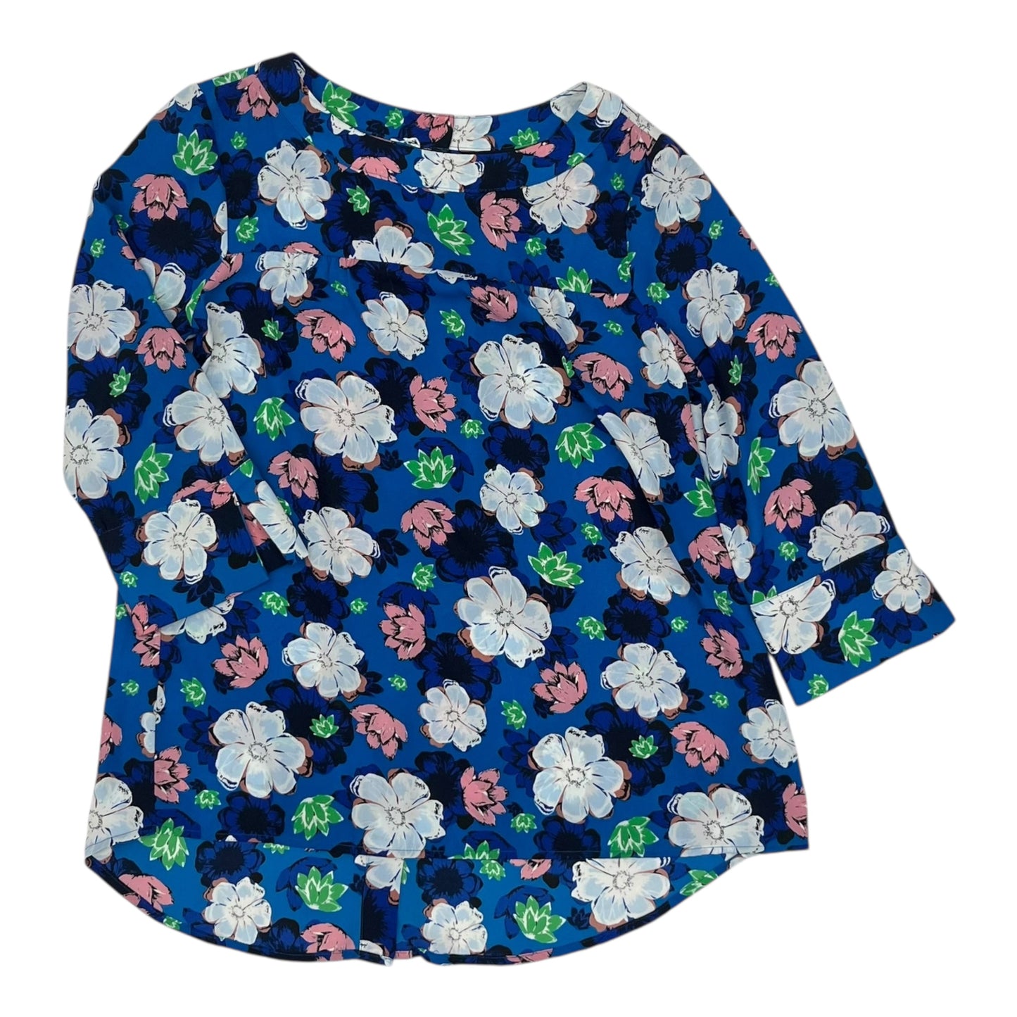 Blouse 3/4 Sleeve By Banana Republic In Floral Print, Size:Xs