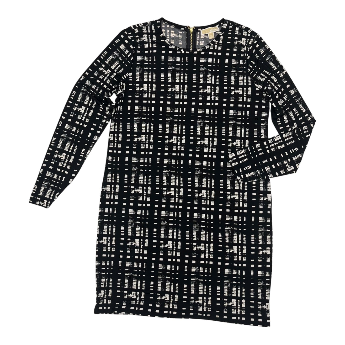 Dress Designer By Michael Kors In Black & Cream, Size:Xl