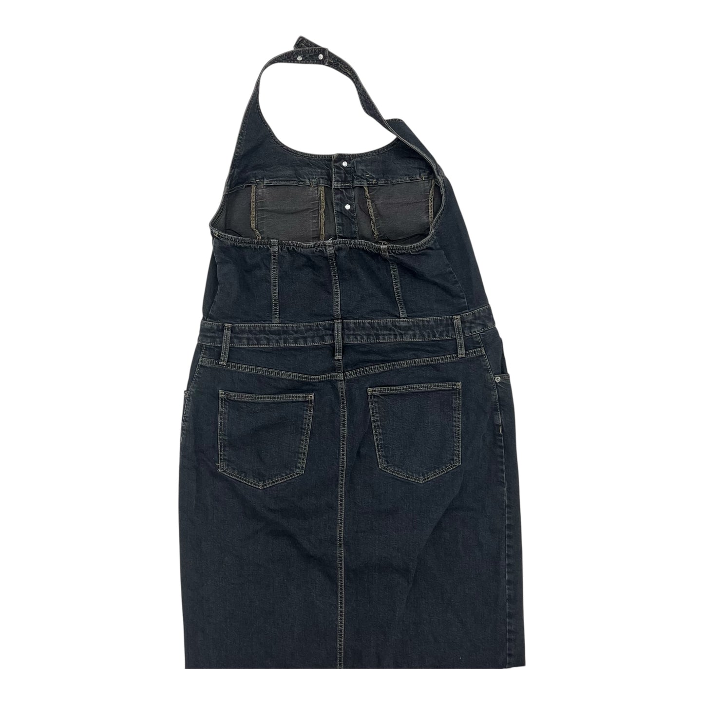 Dress Casual Midi By Universal Standard In Black Denim, Size:Xl