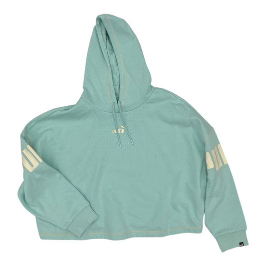 Athletic Sweatshirt Hoodie By Puma In Blue, Size:2X