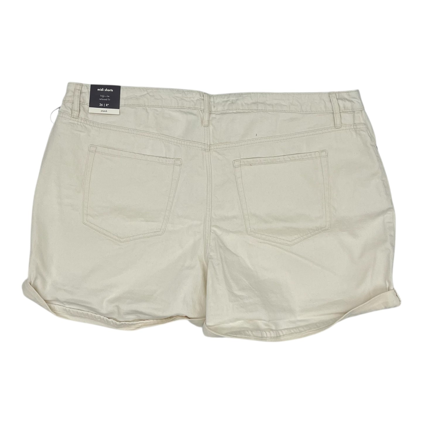 Shorts By Ava & Viv In Cream Denim, Size:26