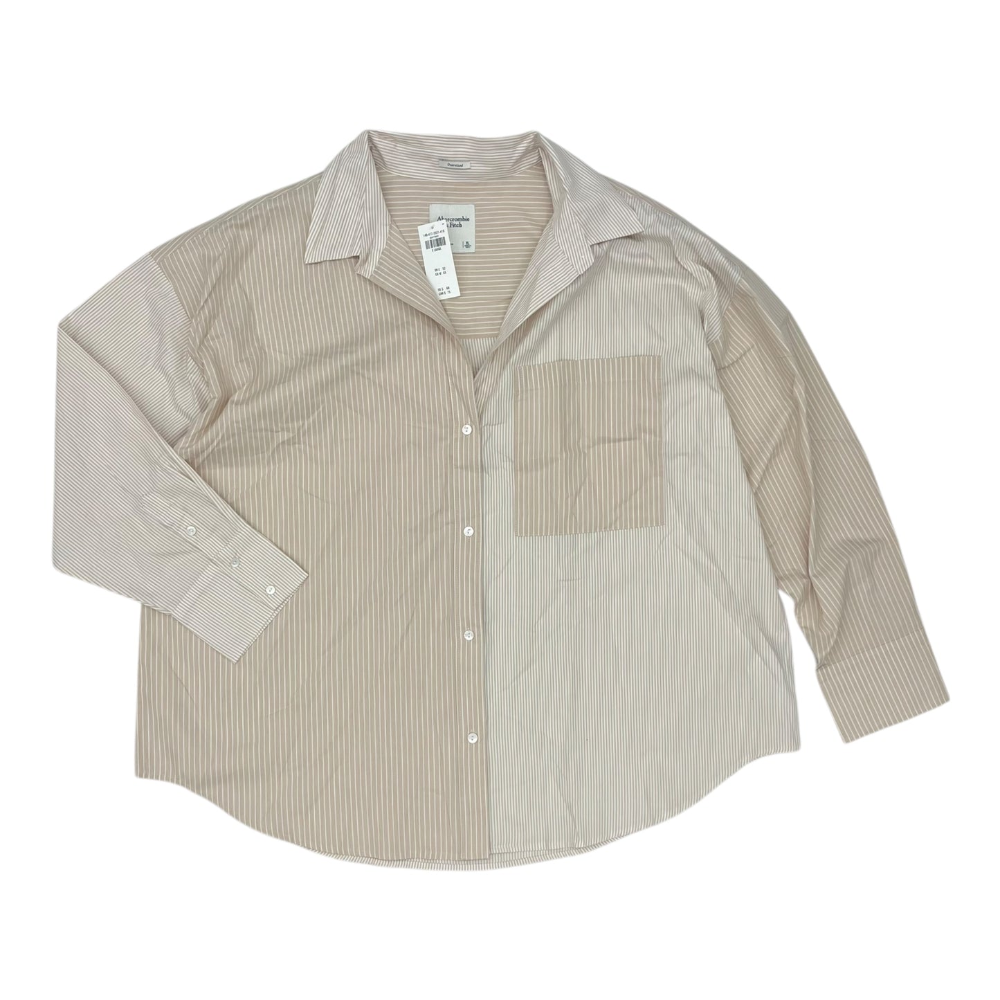 Top Ls By Abercrombie And Fitch In Beige, Size:Xl