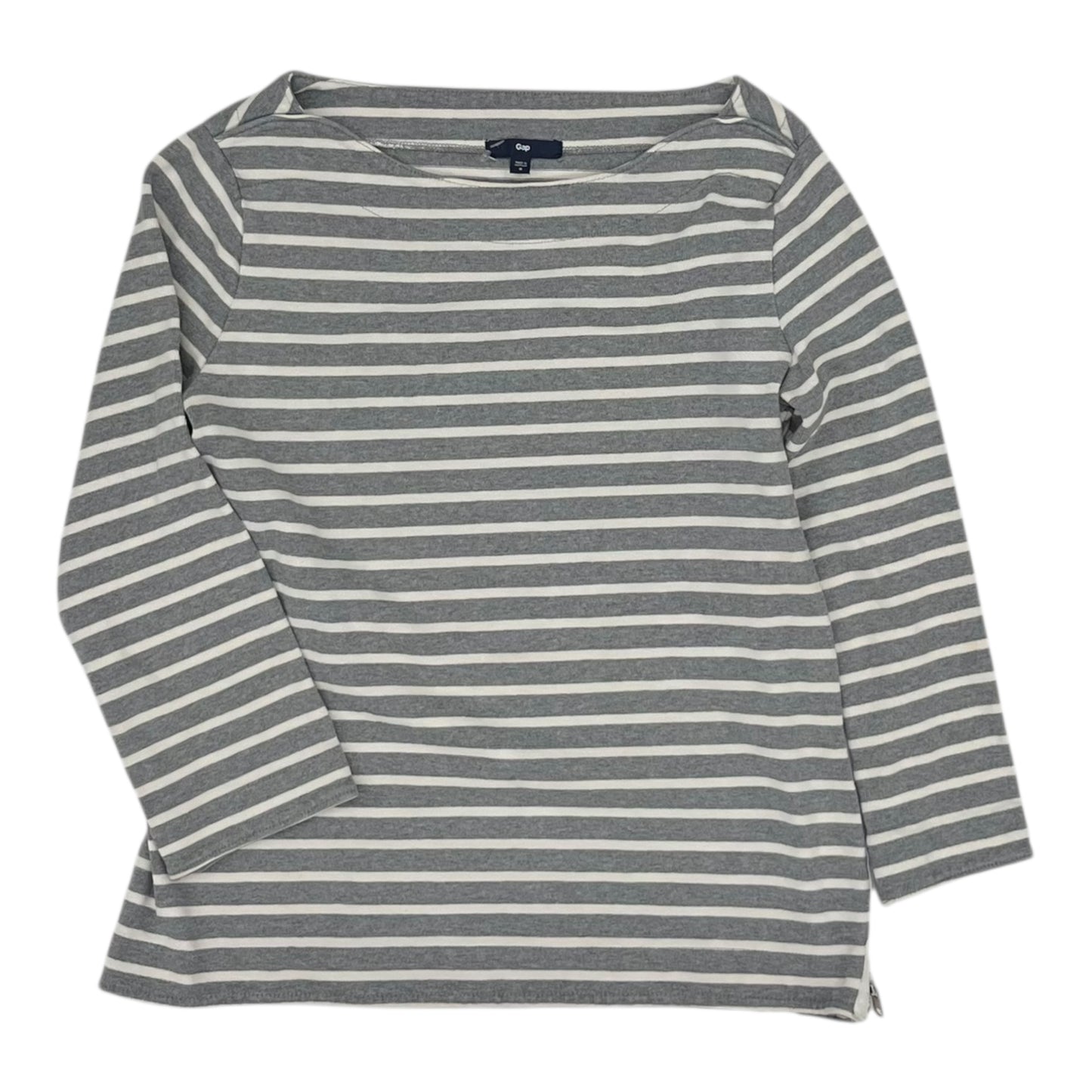 Top 3/4 Sleeve By Gap In Grey, Size:S