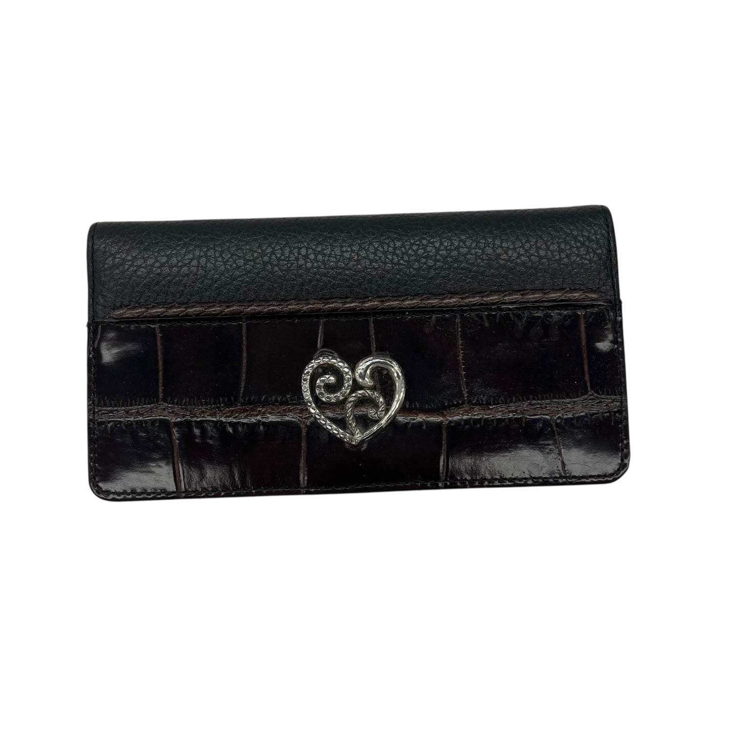 Wallet Leather By Brighton In Black & Brown, Size:Small