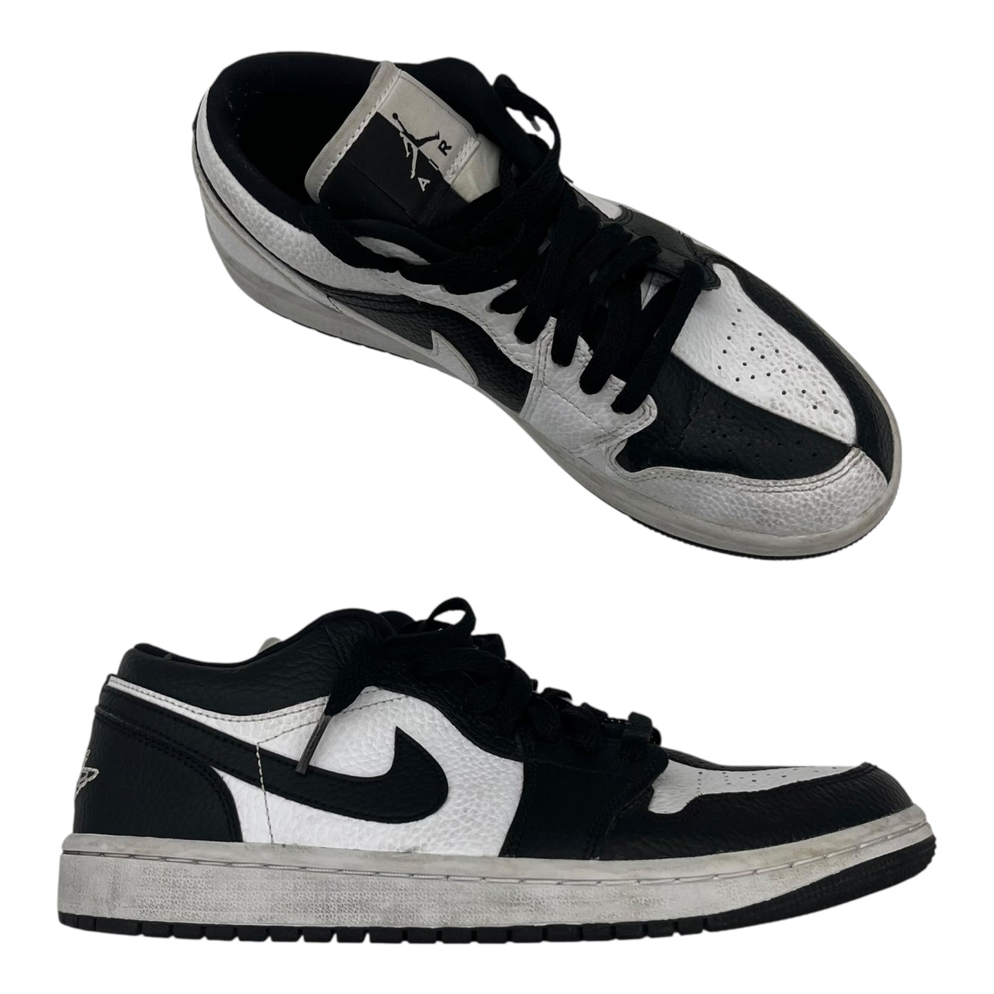 Shoes Luxury Designer By Jordan In Black & White, Size:9