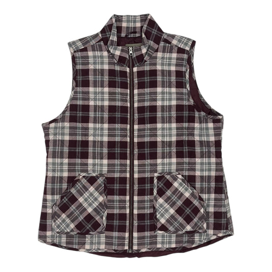 Vest Puffer & Quilted By Maurices In Grey & Red, Size:Xl