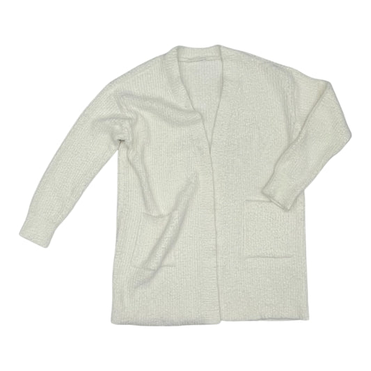 Sweater Cardigan By Clothes Mentor In White, Size:L