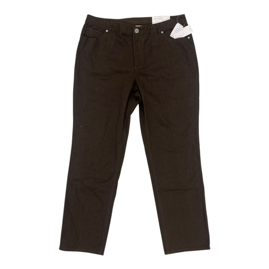 Jeans Straight By Cj Banks In Brown Denim, Size:16