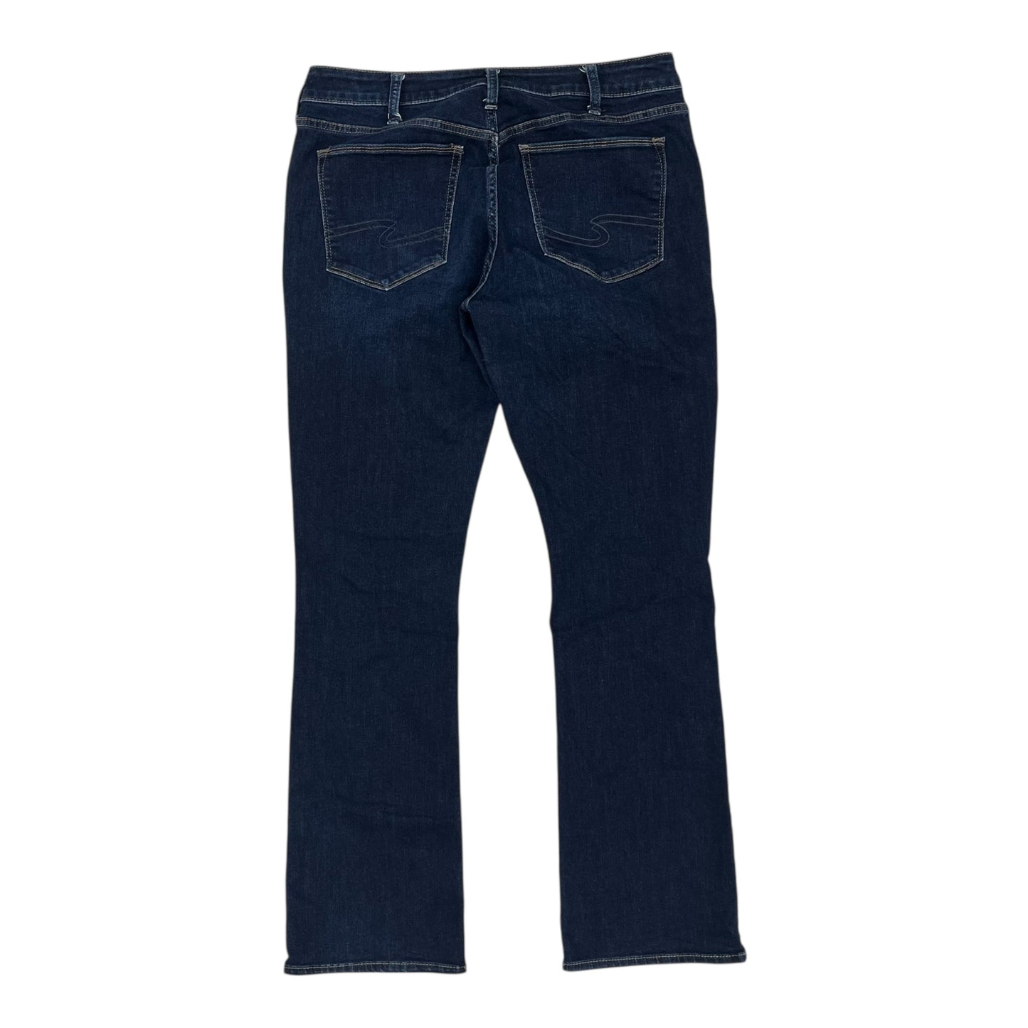 Jeans Boot Cut By Silver In Blue Denim, Size:18