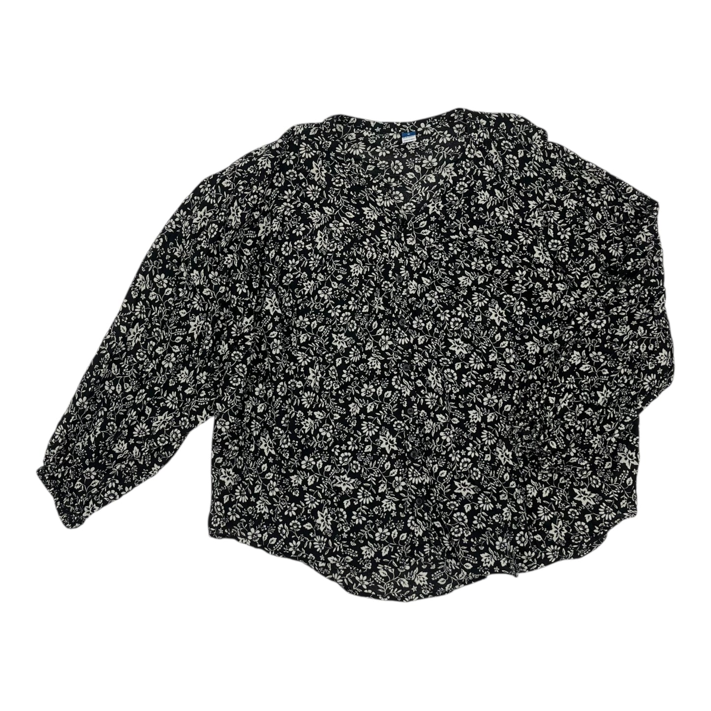 Blouse Ls By Old Navy In Floral Print, Size:Xl