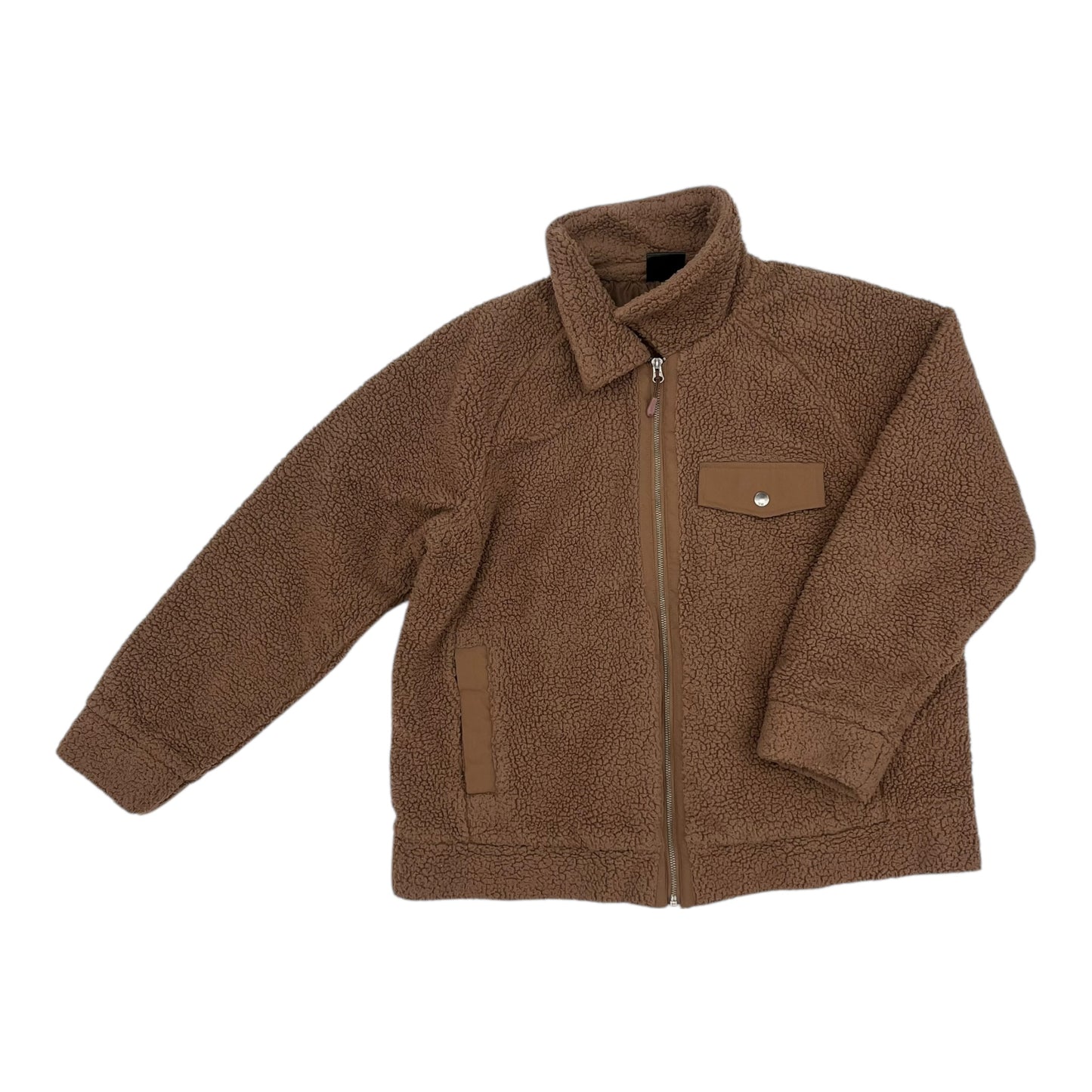 Jacket Faux Fur & Sherpa By 32 Degrees In Brown, Size:Xl
