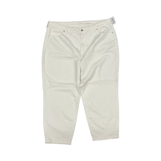 Jeans Straight By Old Navy In White Denim, Size:22