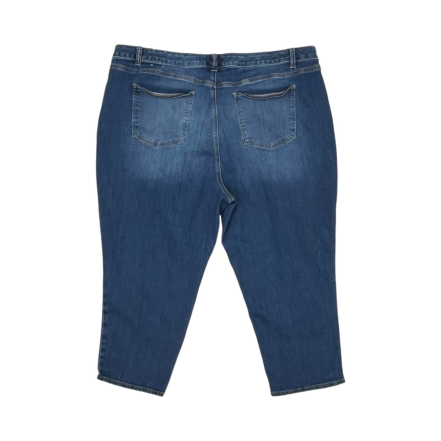 Jeans Straight By Talbots In Blue Denim, Size:22