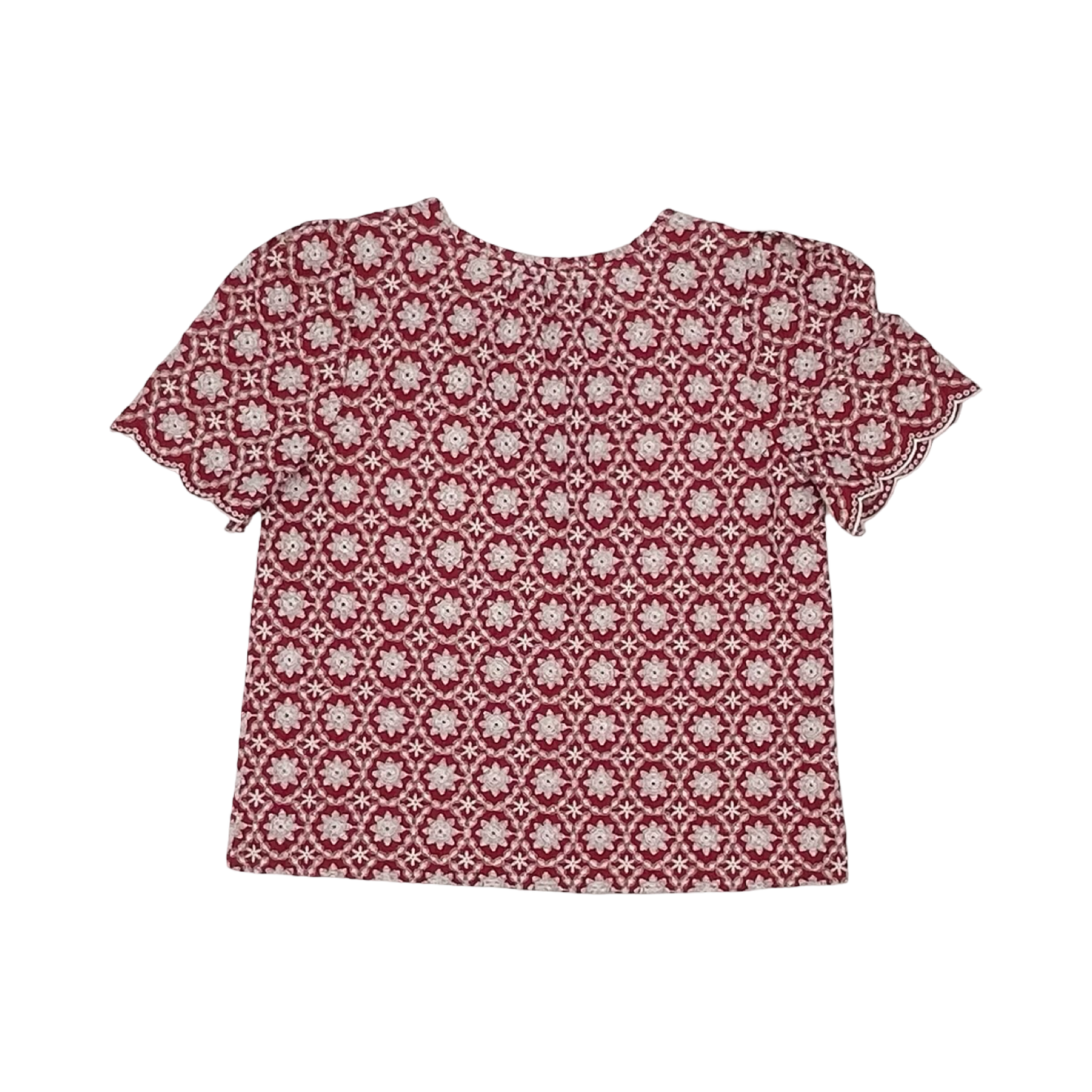 Blouse Ss By Loft In Red, Size:M