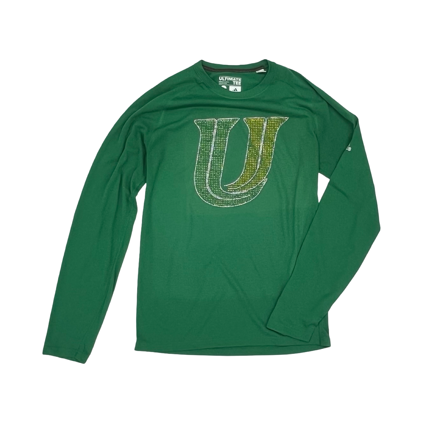 Athletic Top Ls Crewneck By Adidas In Green, Size:S
