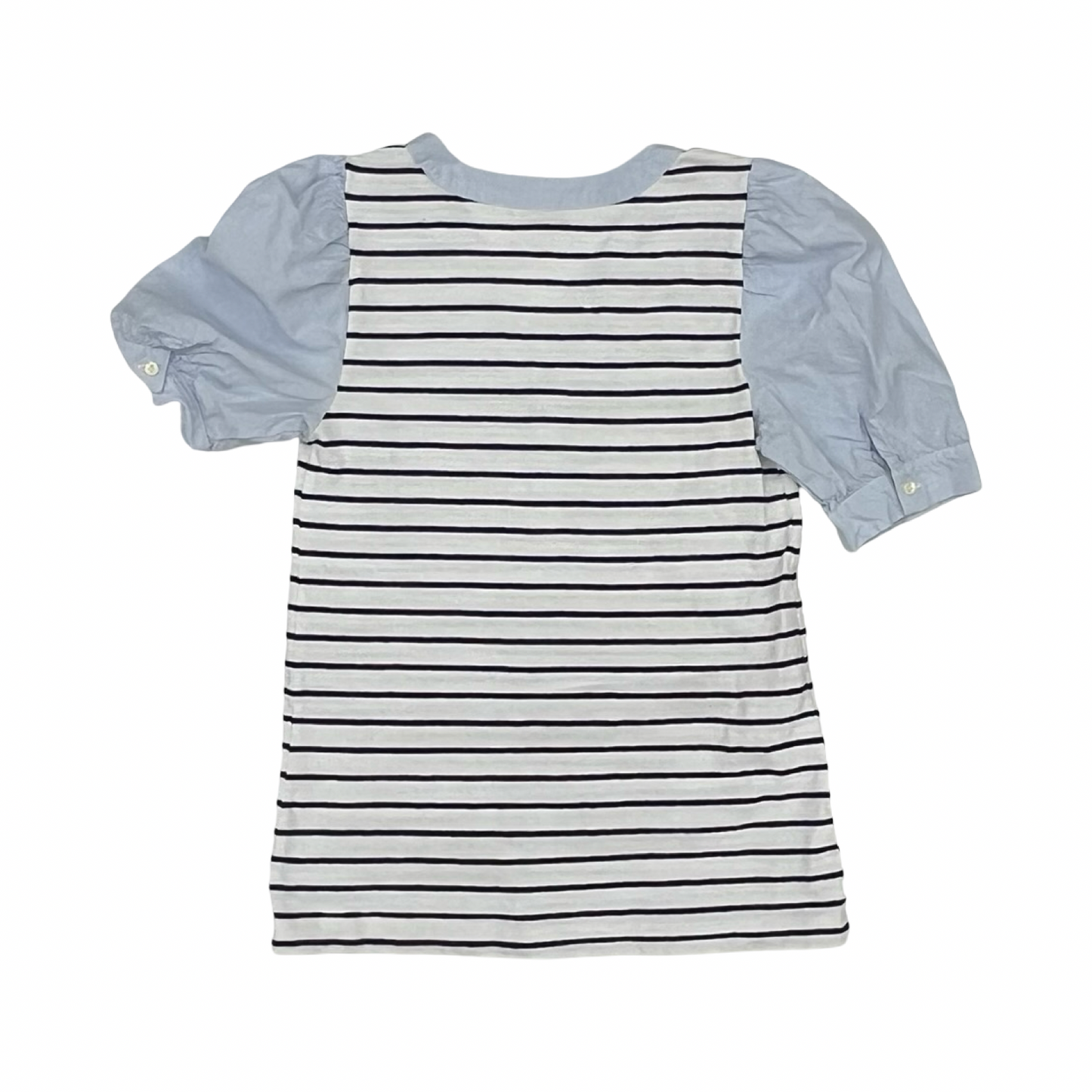 Blouse Ss By Loft In Black & Blue, Size:Xsp