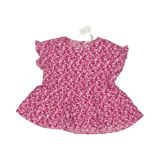 Blouse Ss By Emily Wonder In Pink & Purple, Size:1X