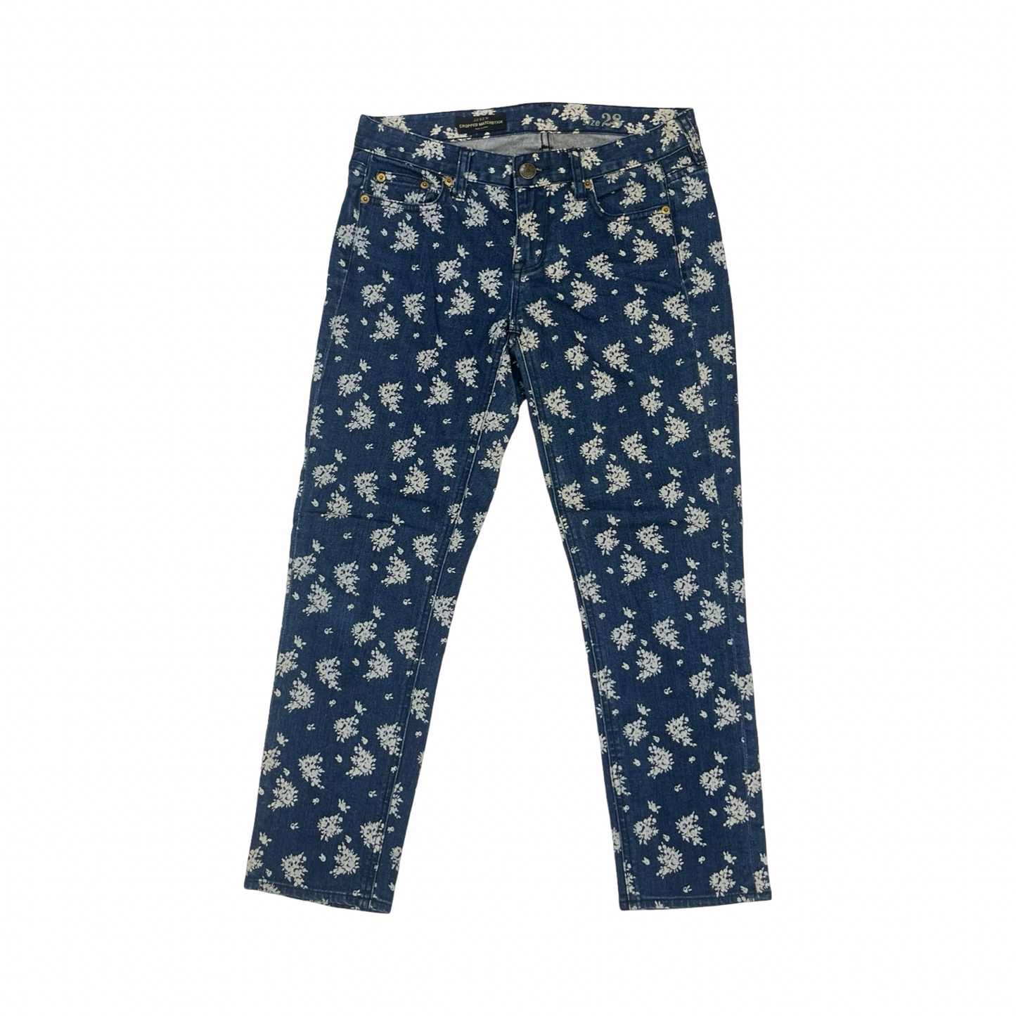 Jeans Straight By J. Crew In Floral Print, Size:6