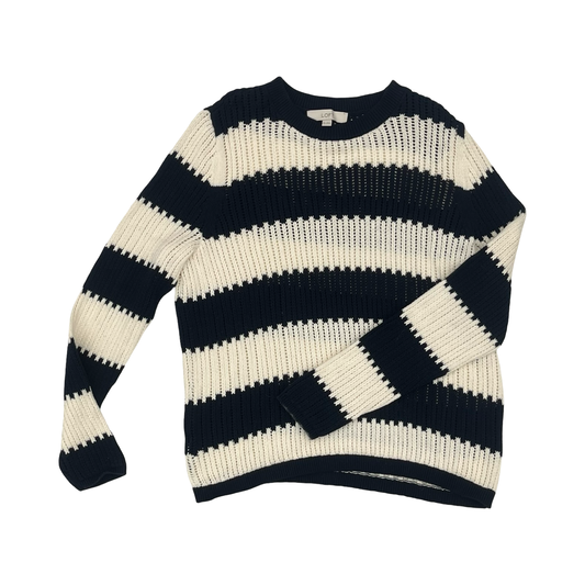 Sweater By Loft In Blue & Cream, Size:Xxl