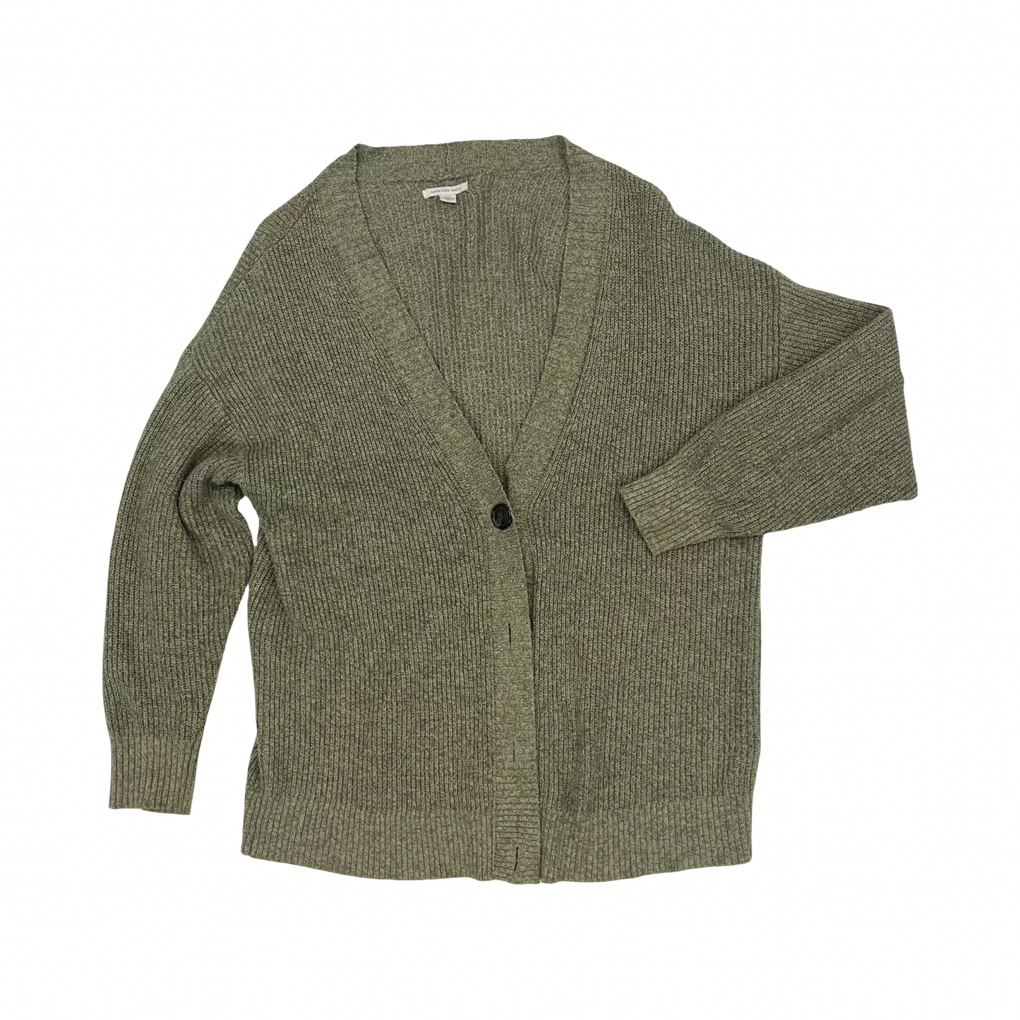 Sweater Cardigan By American Eagle In Green, Size:L