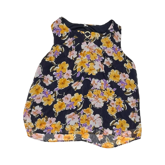 Blouse Sleeveless By Naif In Blue & Yellow, Size:2X