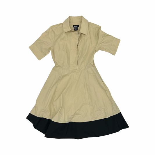 Dress Work By Dkny In Tan, Size:2