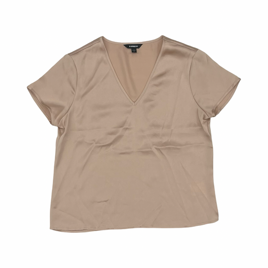 Blouse Ss By Express In Tan, Size:Xs