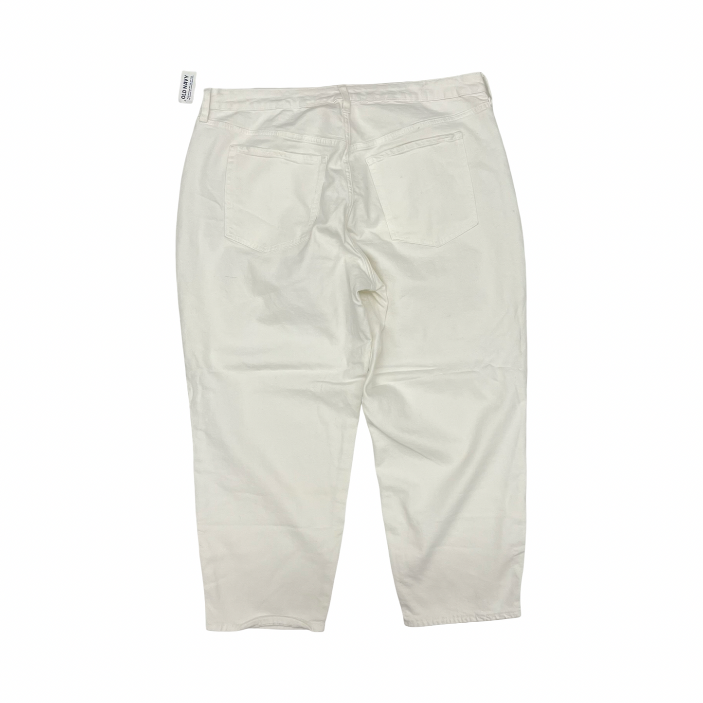 Jeans Straight By Old Navy In White Denim, Size:22