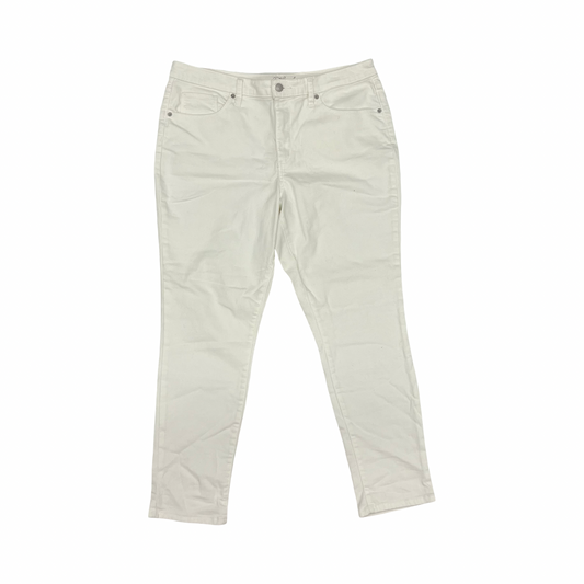 Jeans Straight By Universal Thread In Cream Denim, Size:14