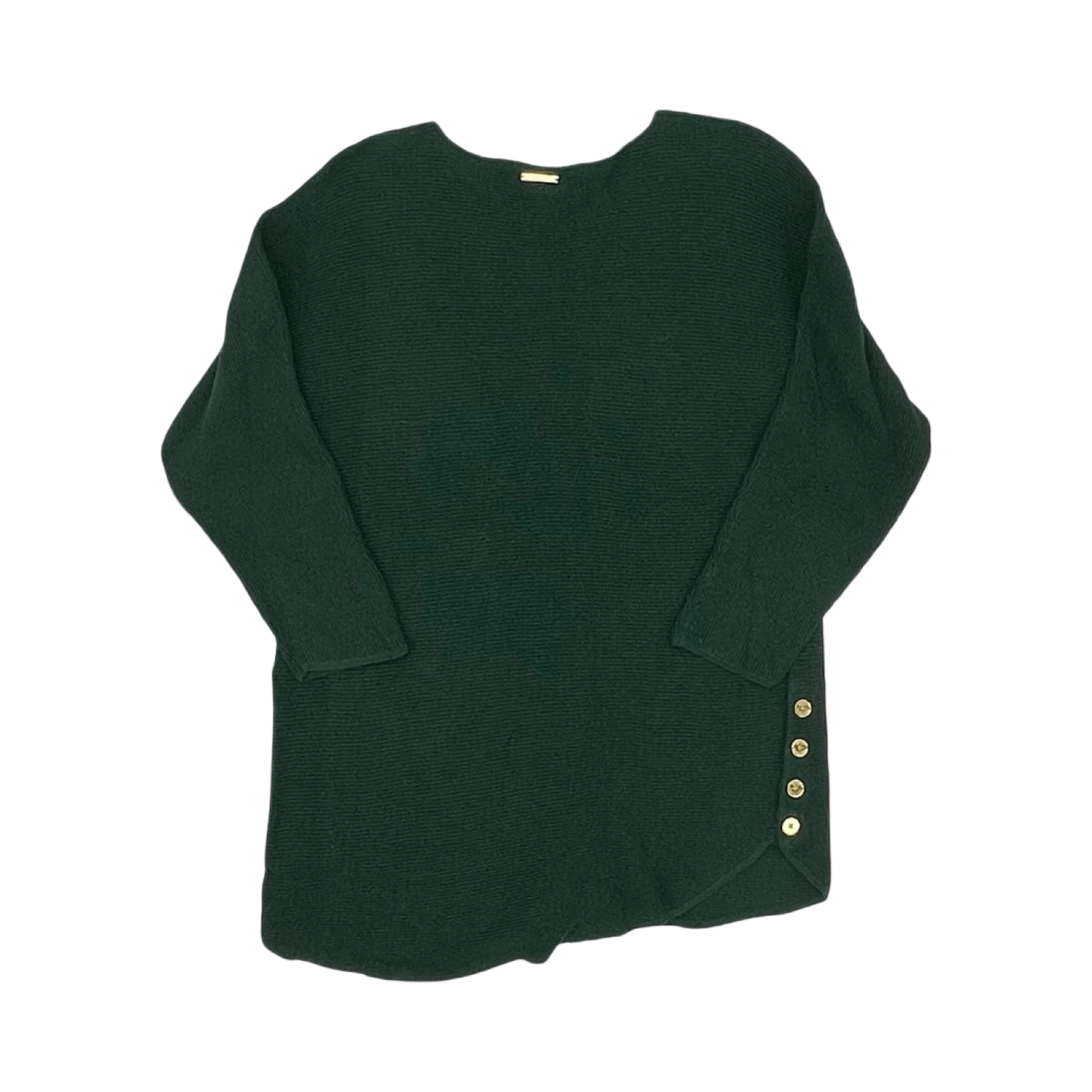 Sweater Cardigan Designer By Michael Kors In Green, Size:L