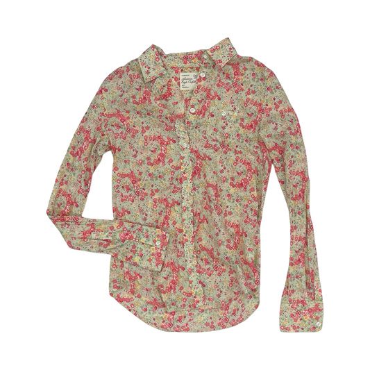 Blouse Ls By American Eagle In Floral Print, Size:S