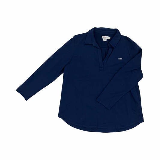Sweatshirt Collar By Vineyard Vines In Navy, Size:Xl