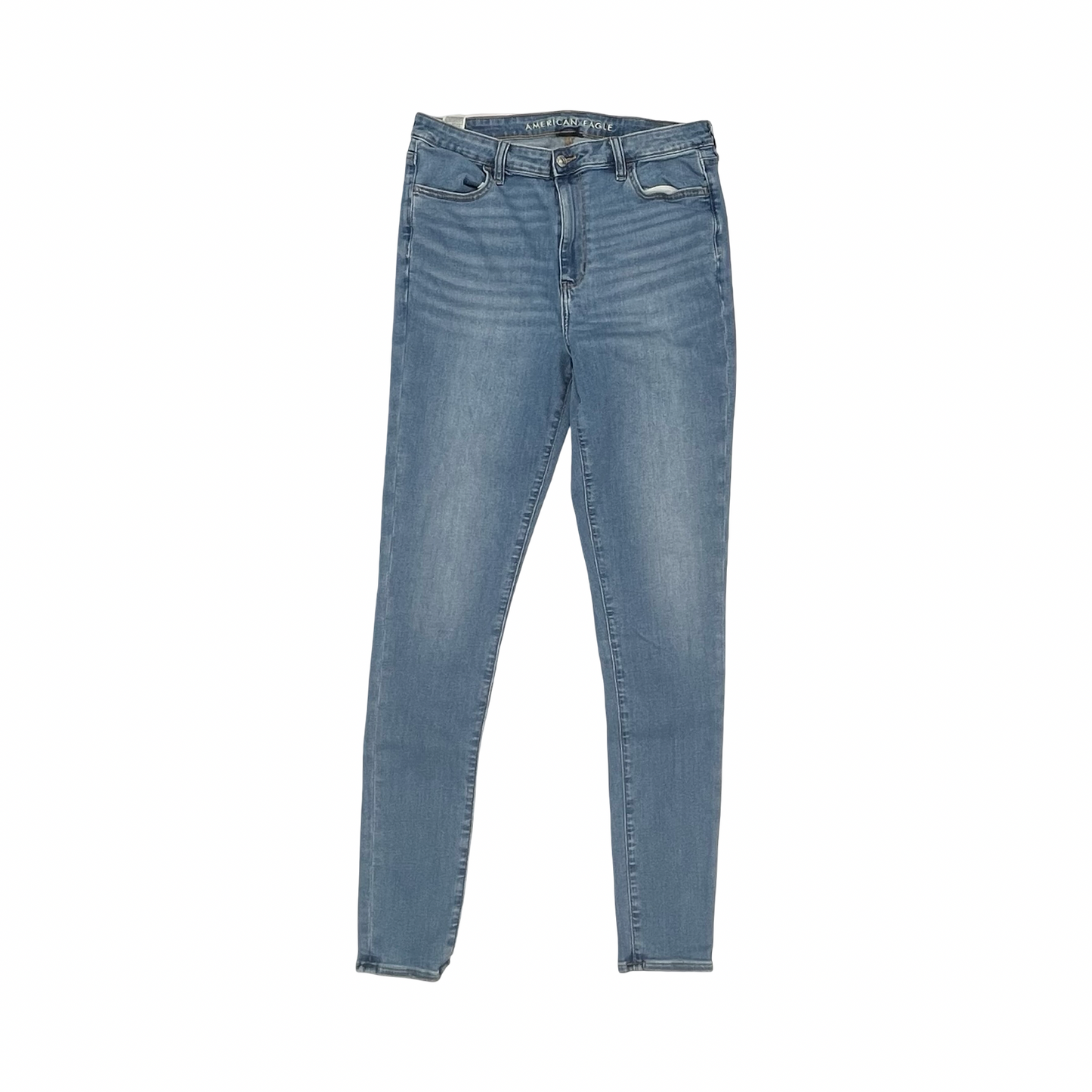 Jeans Skinny By American Eagle In Blue Denim, Size:14L