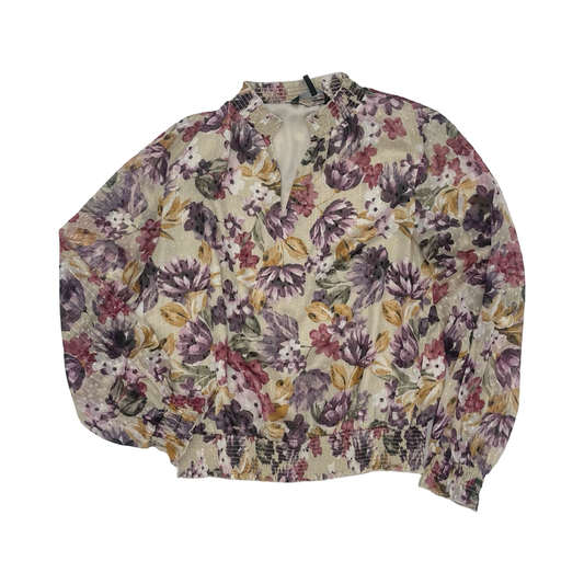Blouse Ls By White House Black Market In Floral Print, Size:L