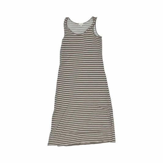 Dress Casual Midi By Garnet Hill In Brown & Cream, Size:Xs